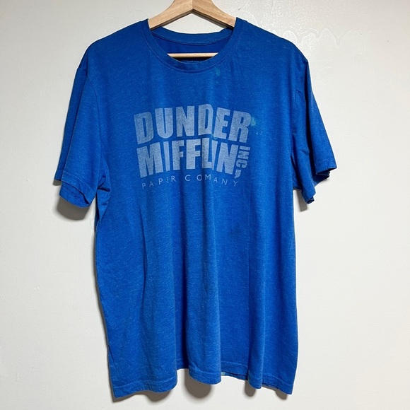 The Office Dunder Mifflin Shirt XL Vintage Look - Blue - Picture 2 of 10